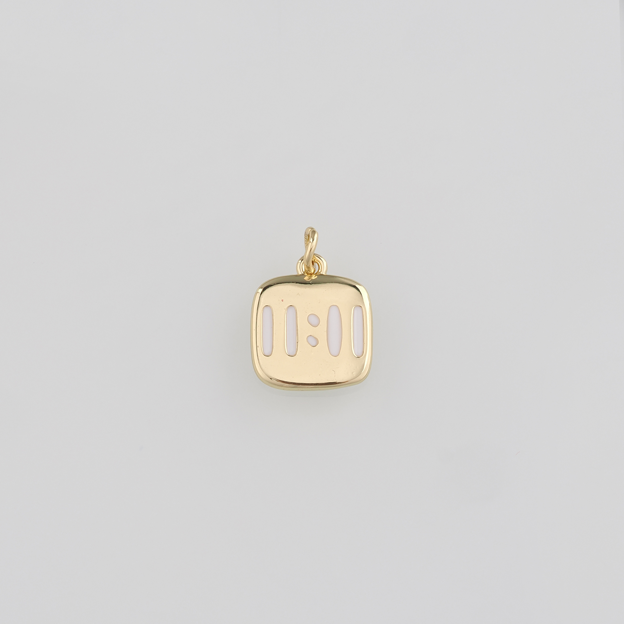 18K Gold Filled 11:11 Pendant,Enamel Angel Number 11:11 Charm Earrings Necklace for DIY Jewelry Making Supply