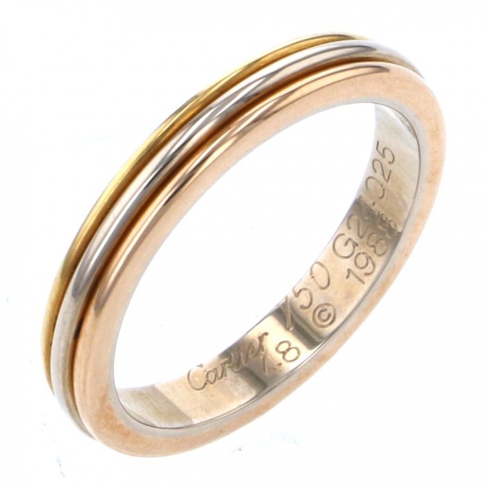 Cartier Trinity Ring K18YG Yellow Gold K18PG Pink Gold K18WG White Gold Ring Tri-Gold