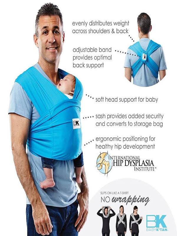 Baby K&tan Active Baby Carrier, Ocean Blue