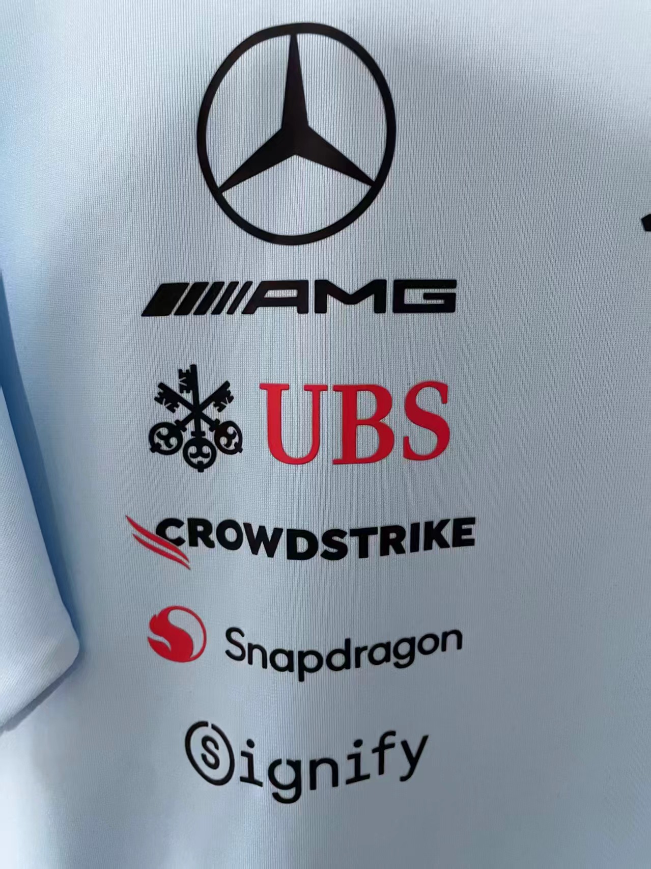 2026 F1 Mercedes Light Blue S-5XL