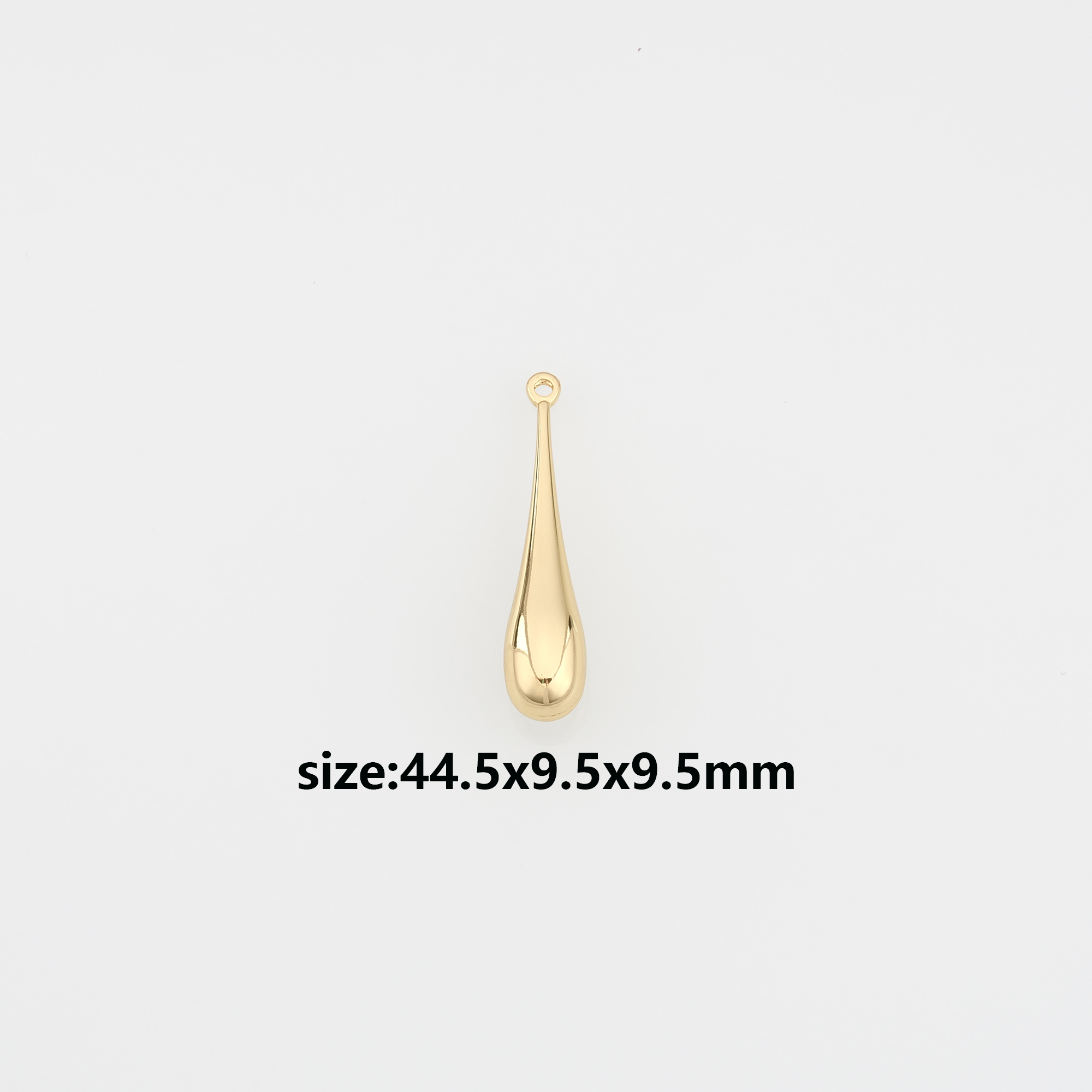 18K Gold Filled Teardrop Pendant,Teardrop Charm Earrings Necklace for DIY Jewelry Making Supply