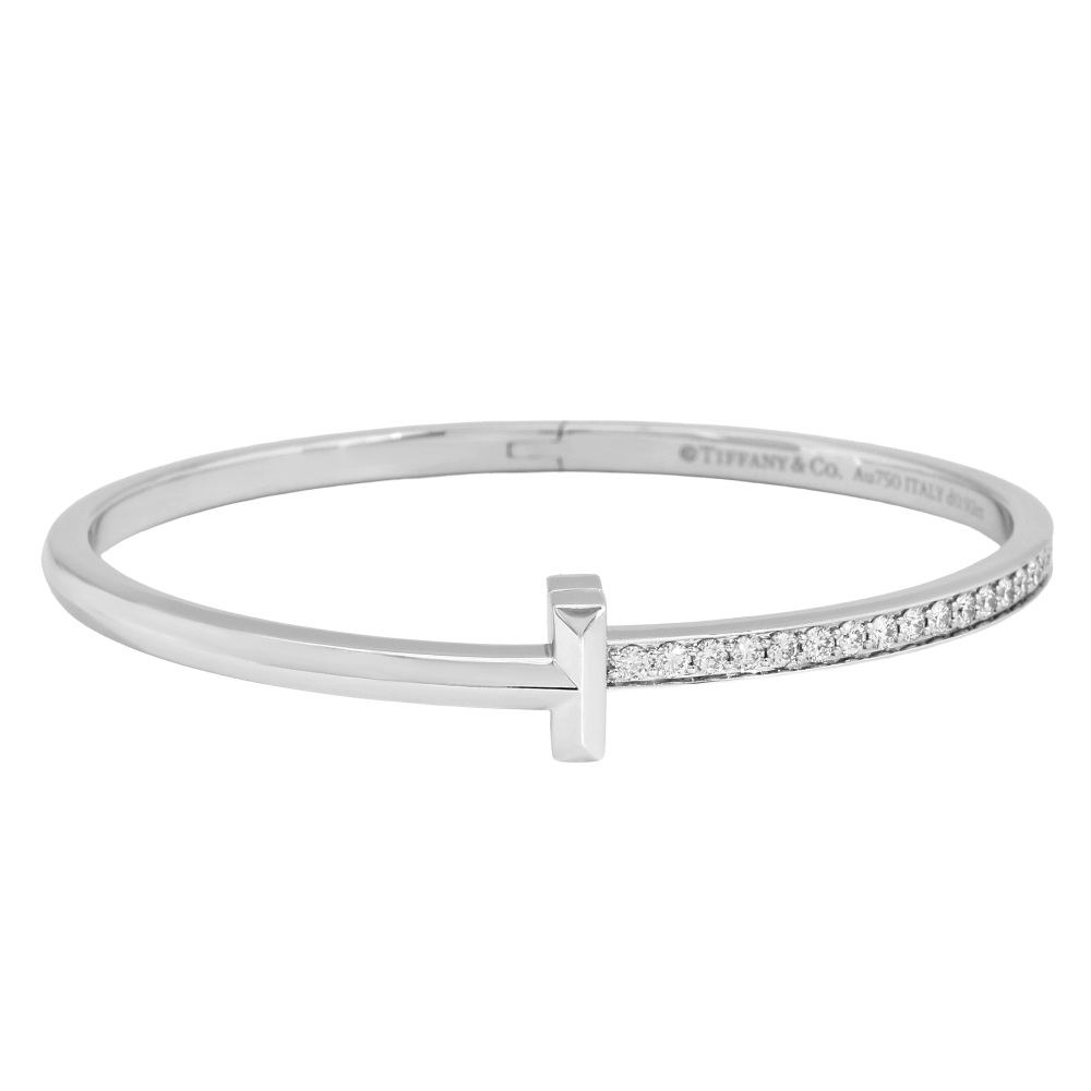 Tiffany & Co. Tiffany T One Narrow Bracelet 18K White Gold Diamond 68315832