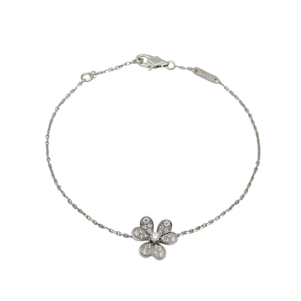 Van Cleef & Arpels Frivole Bracelet 18K White Gold Diamond VCARP3W200