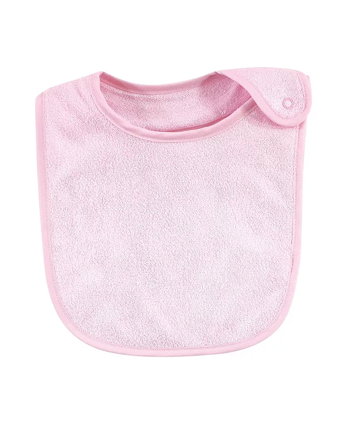 Hudson Baby Infant Girl Rayon from Bamboo Terry Bibs, Tropical, One Size