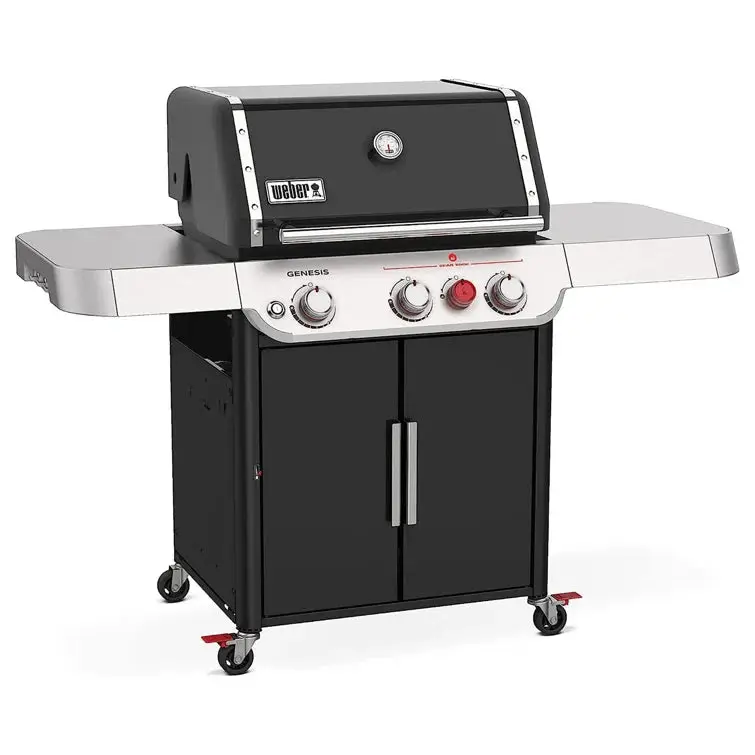 Weber Genesis E-325 Premium 3-Burner Gas Grill – Stainless Steel Construction with iGrill Ready Capability
