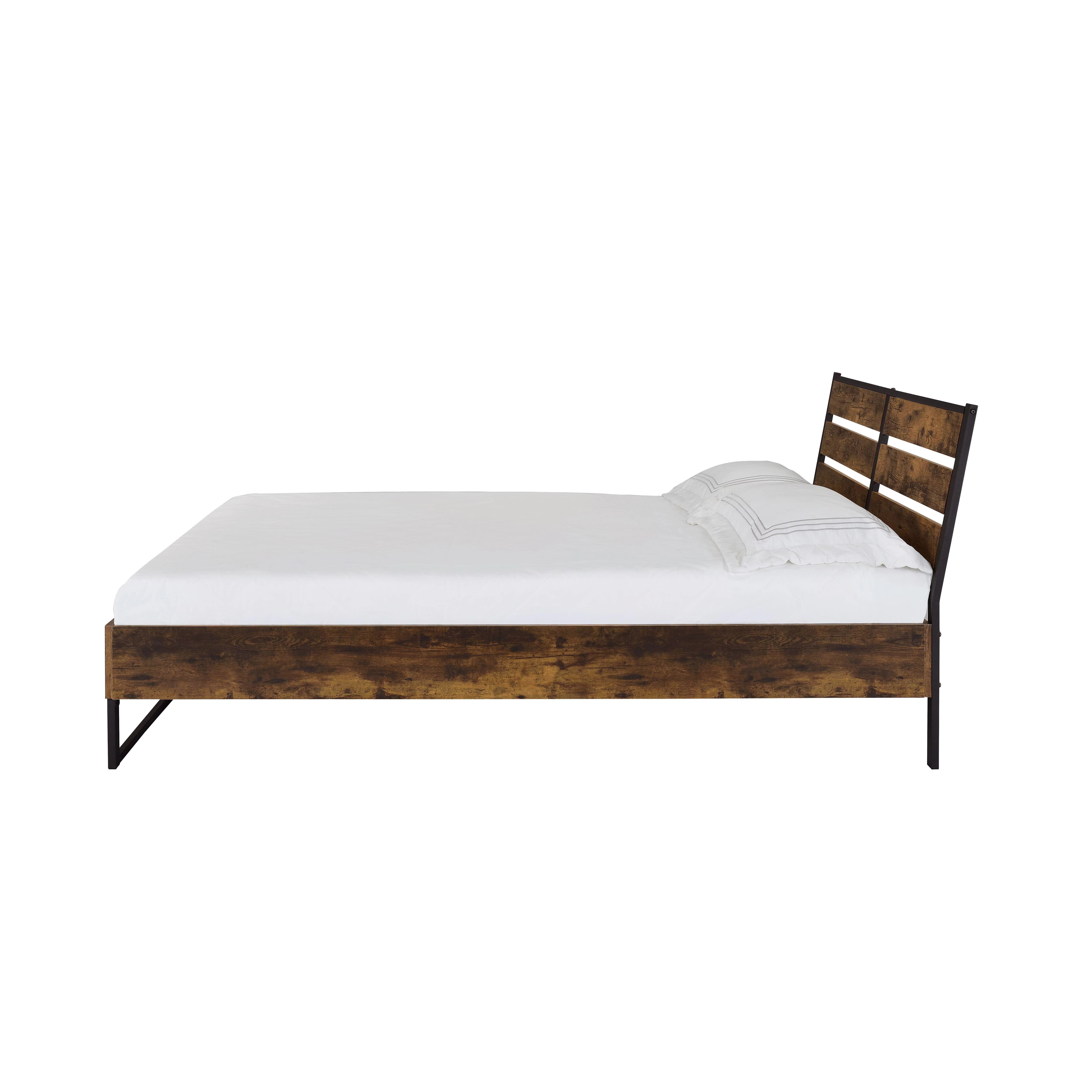 Rustic Oak & Black Finish Eastern King Bedroom Set by Acme Juvanth 24247EK-5pcs