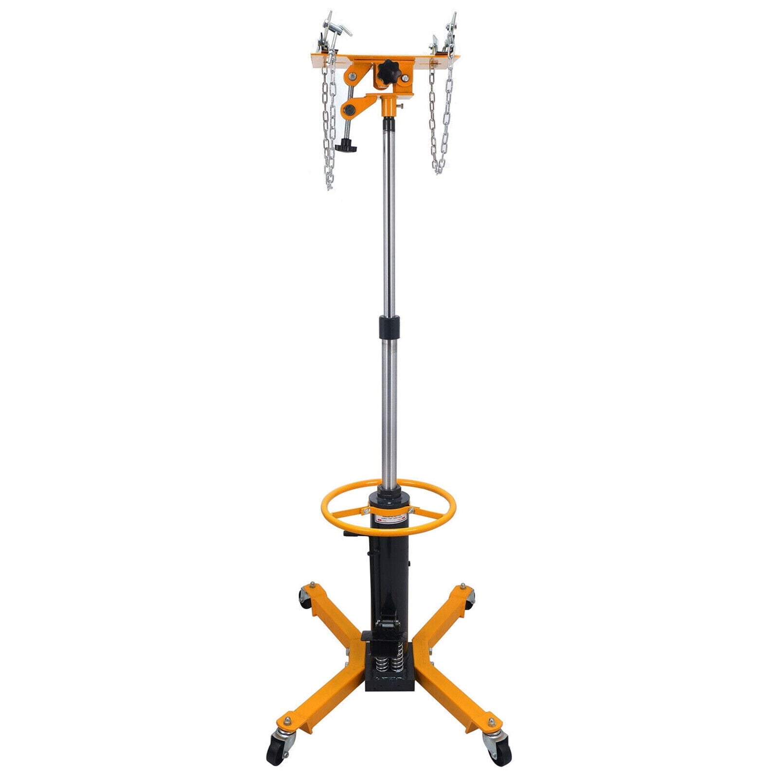 JSTUOKE 1660 Pounds Hydraulic Car Transmission Jack Vertical Lift with 360° Swivel Wheel Pedal ,Yellow,33