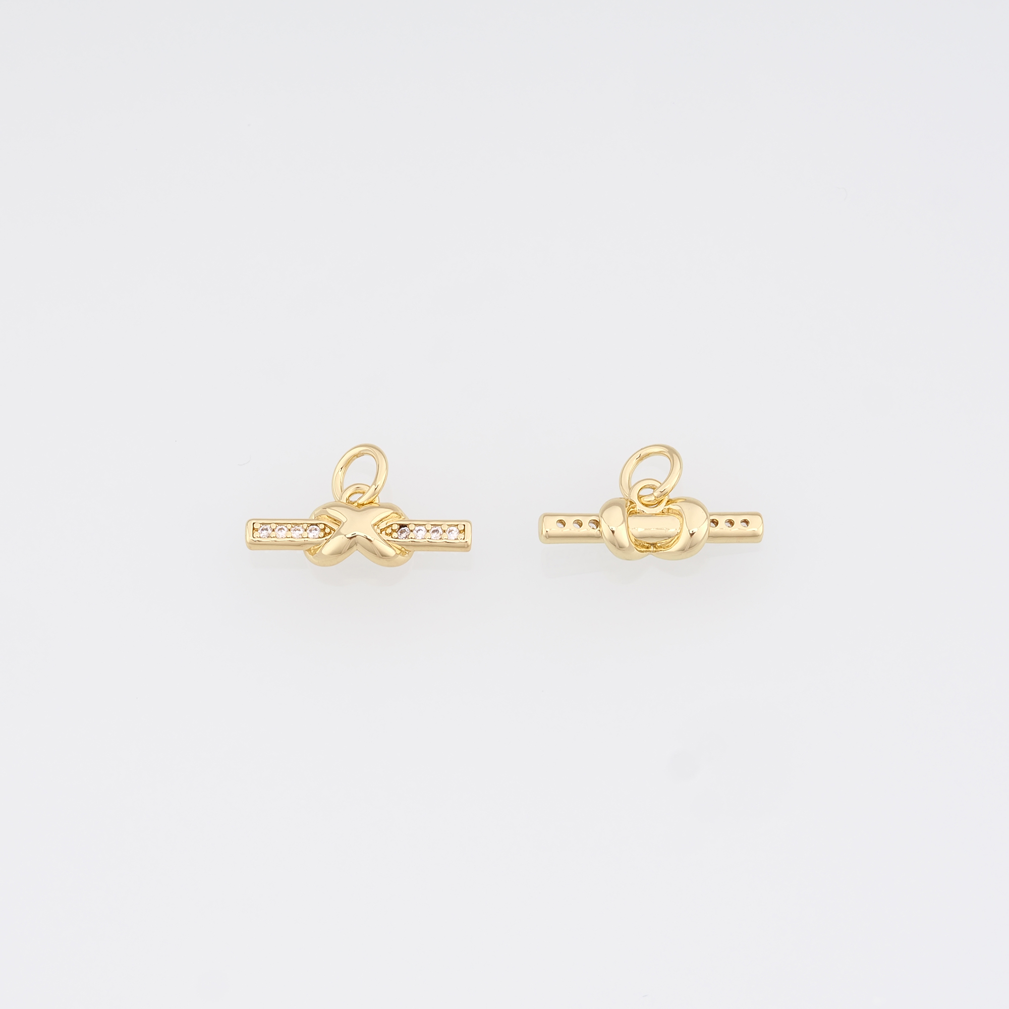 18K Gold Filled Rectangle Pendant,CZ Micro Pave Long Strip Charm Earrings Necklace for DIY Jewelry Making Supply