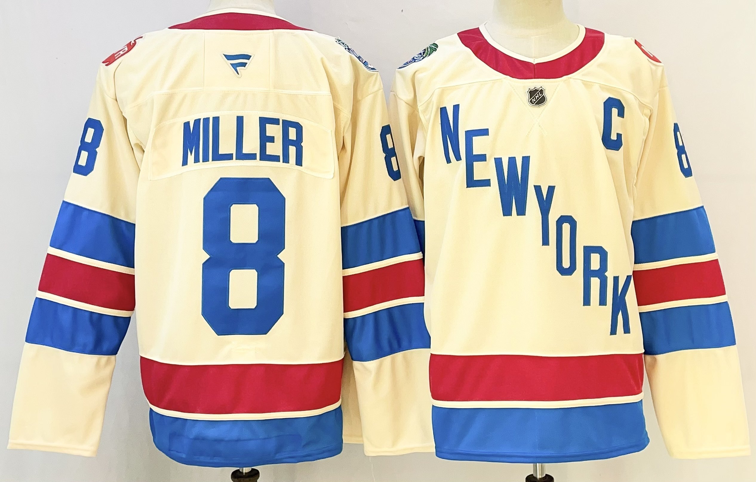Men's New York Rangers J.T. Miller #8 Fanatics Beige Breakaway Player Jersey