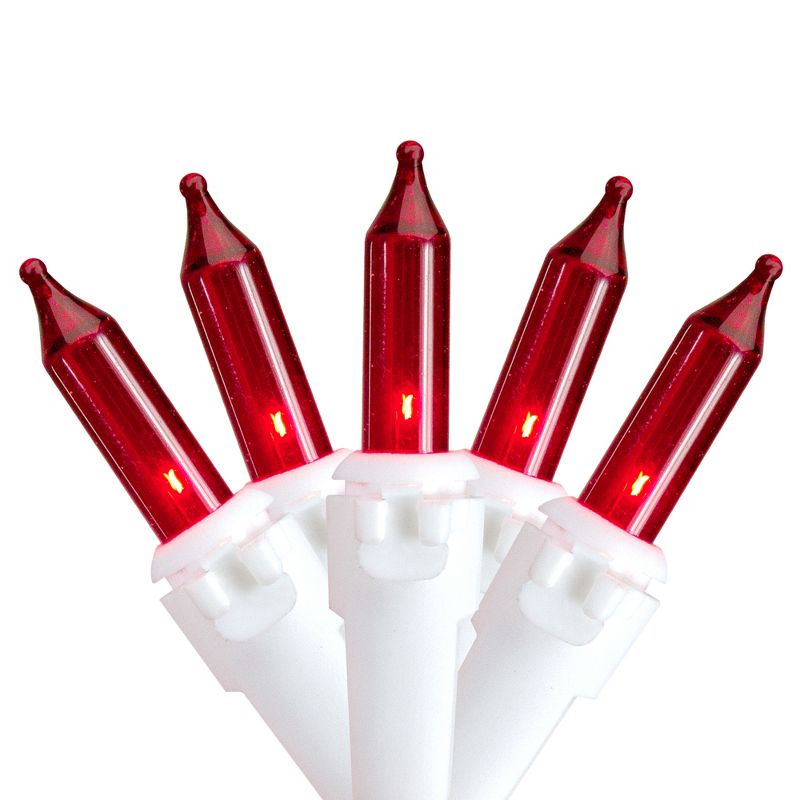 Northlight Mini Incandescent Christmas Lights - Red - 10' White Wire - 50ct
