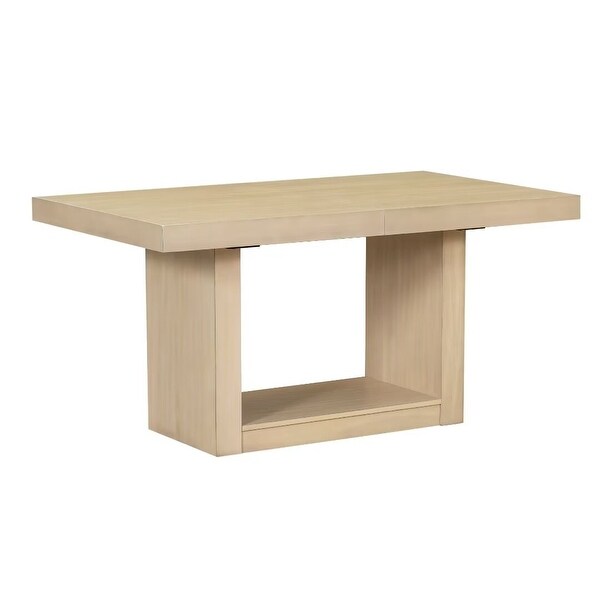 Extendable Dining Table Set with Removable Leaf,4 Upholstered Chair