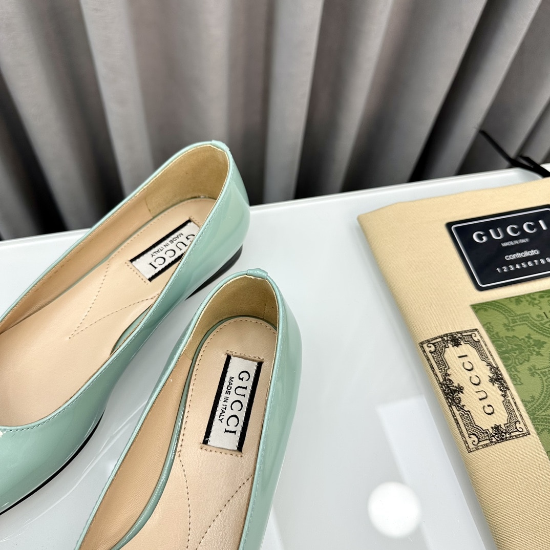 Gucci Crystal Gg Women’S Ballet Flat Blue