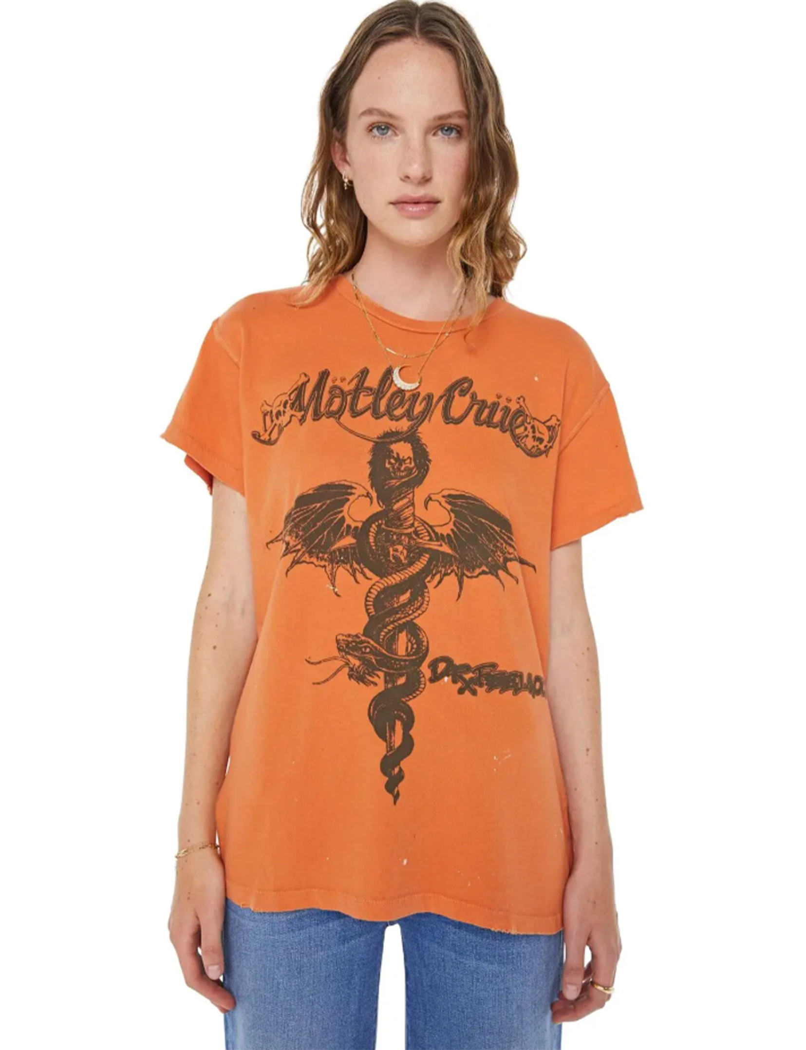 Motley Crew Dr. Feelgood Tee, Orange Crush