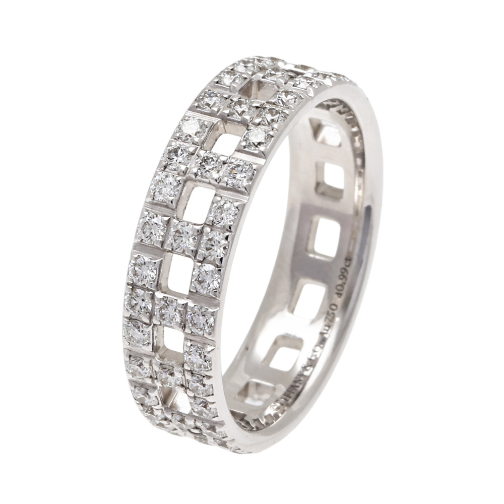 Tiffany & Co. Tiffany T True Ring 18K White Gold Diamond