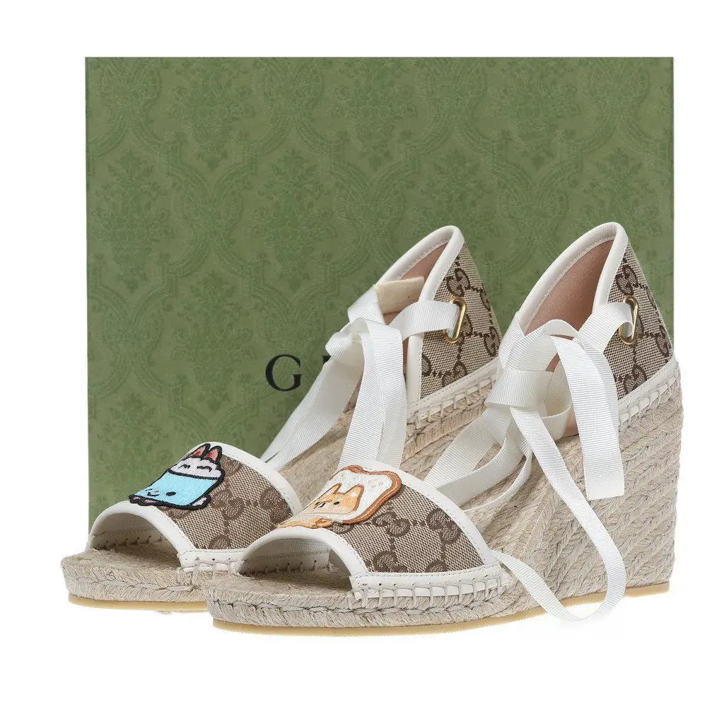 Gucci Women’S Gg Espadrille With Patch White
