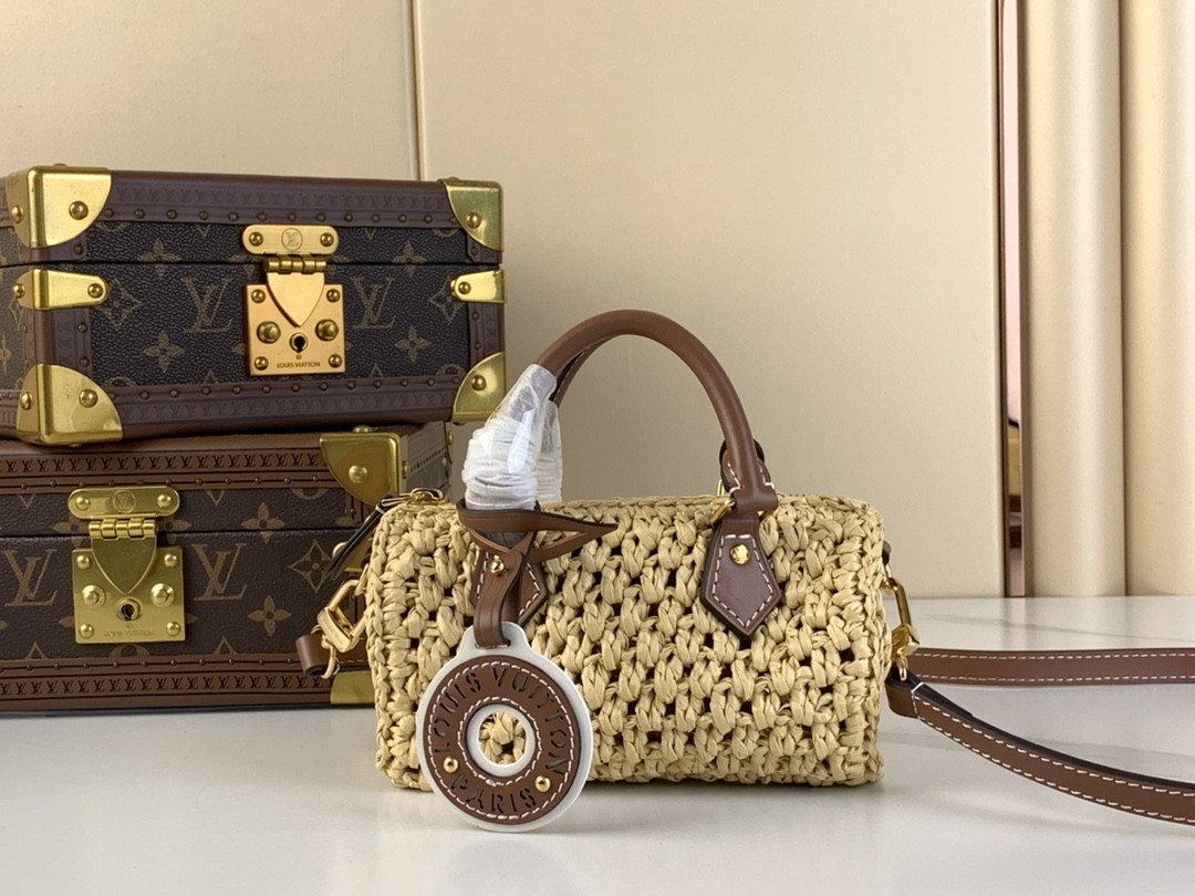 LV Top Quality Louis Vuitton Raffia Speedy Nano 2024 - cnluxepick