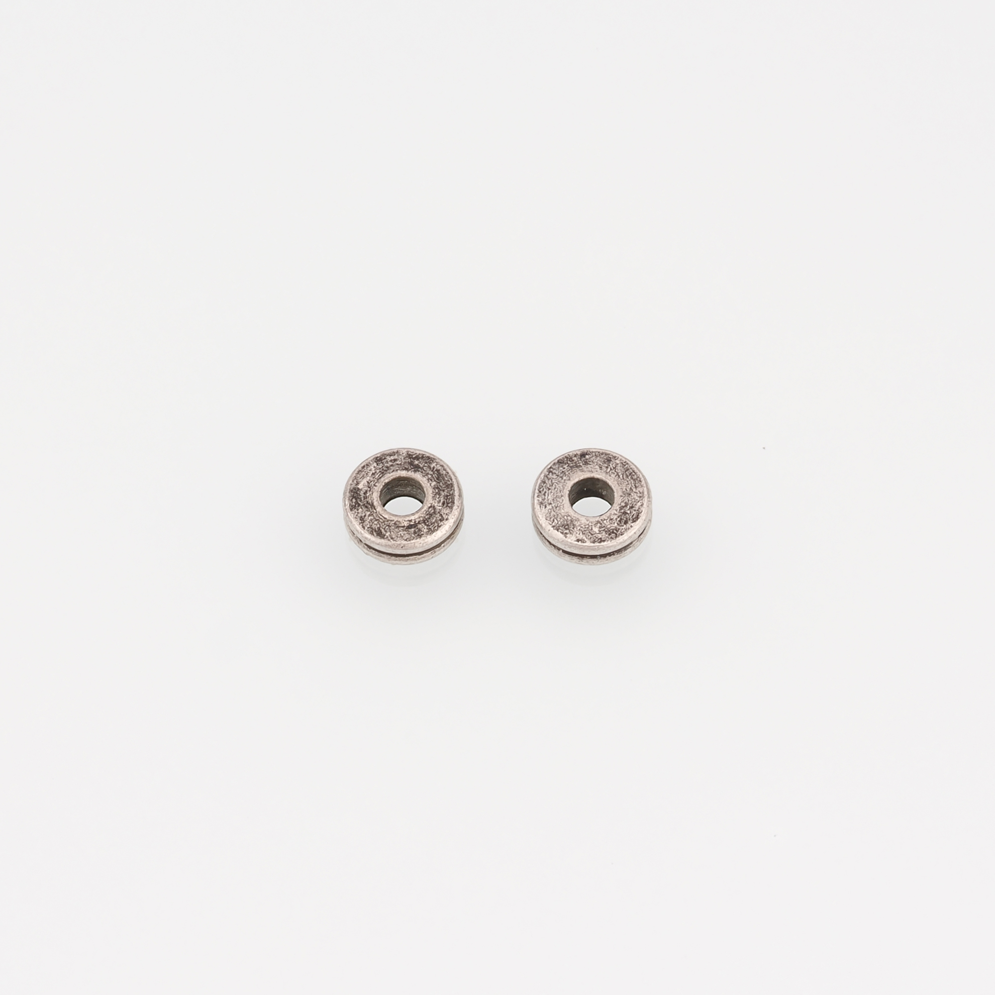 50Pcs Ancient Silver Round Spacer Beads,Flat Bead,Round Flat Beads,DIY Jewelry Making Supply