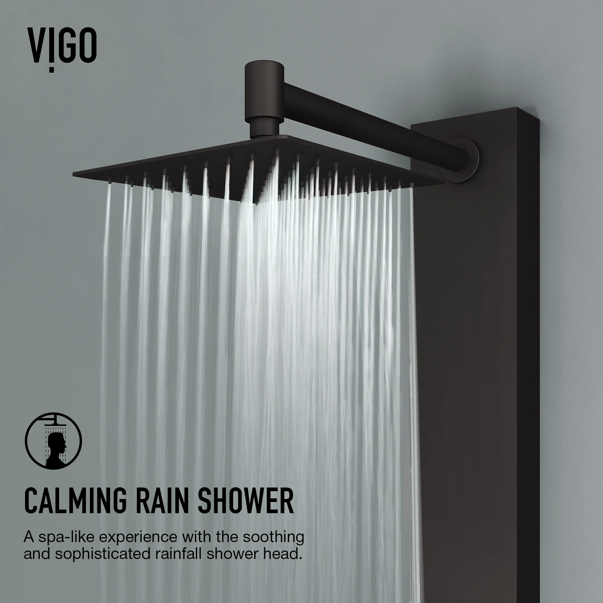 Vigo Vg08021 Sutton Thermostatic Shower Panel - Black