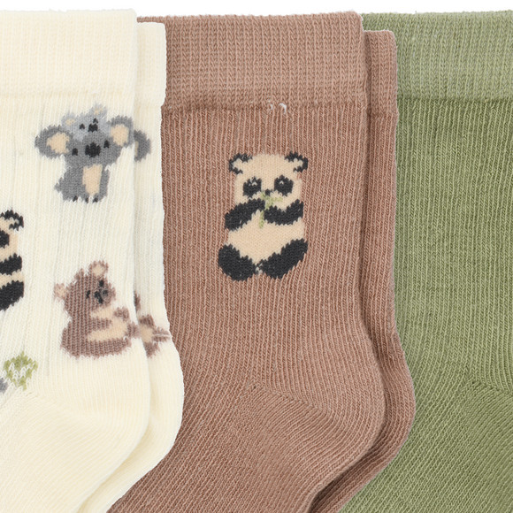 Topomini Pure Collection 3 Paar Baby Socken mit Rippstruktur