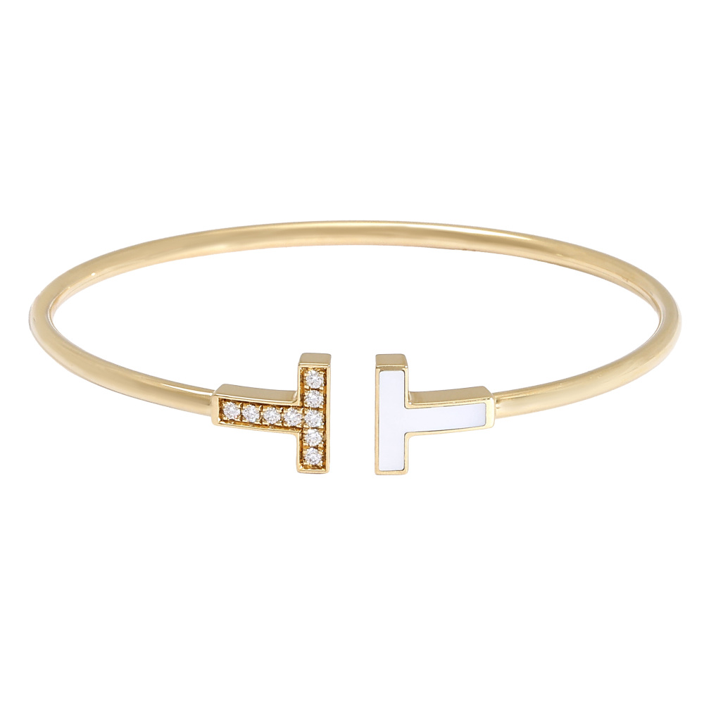 Tiffany & Co. Tiffany T Wire Bracelet 18K Yellow Gold 68890993