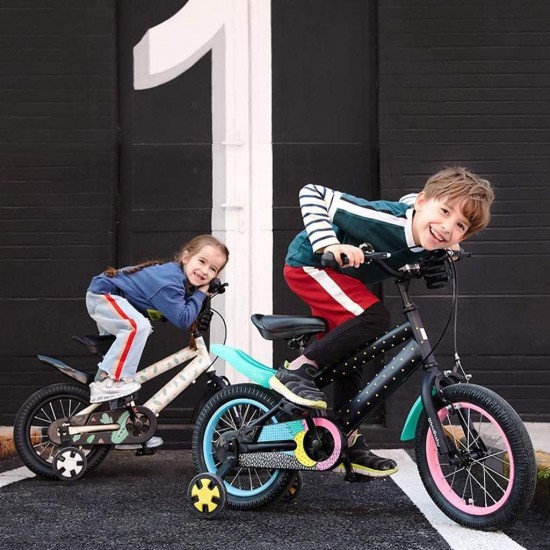 Kids Bike BMX Bike for Kids Boys Girls Bicycle Boys Girls Bike for Toddlers and Kids, 12 14 16 Inch Wheels Quick Connect Assembly & Regular Assembly with Training Wheels