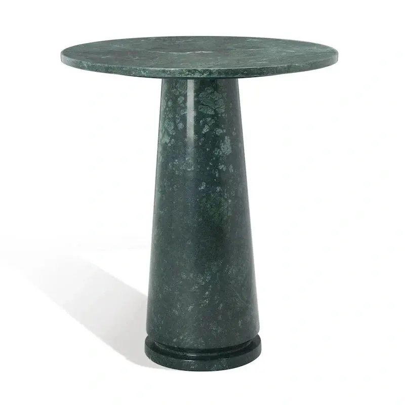 Safavieh Couture Ghicu Marble Accent Table – Tall Round Side Table (22″ W x 21″ D x 24″ H) in Premium Finish