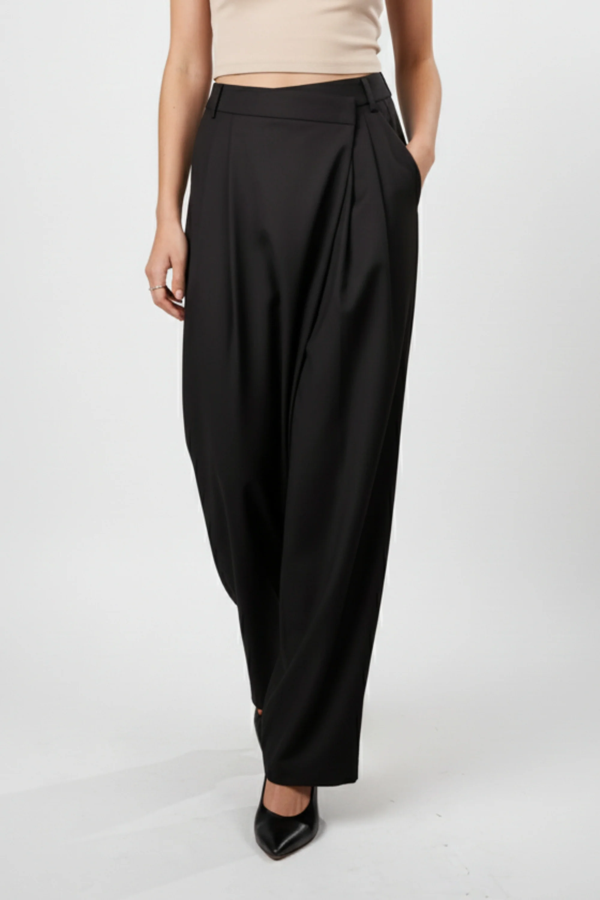 Galactic Black Asymmetrical Pants