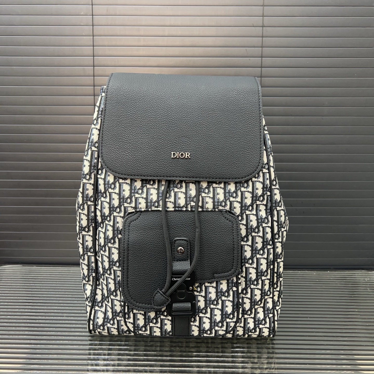 Dior Oblique Jacquard Denim Saddle Backpack - cnluxepick