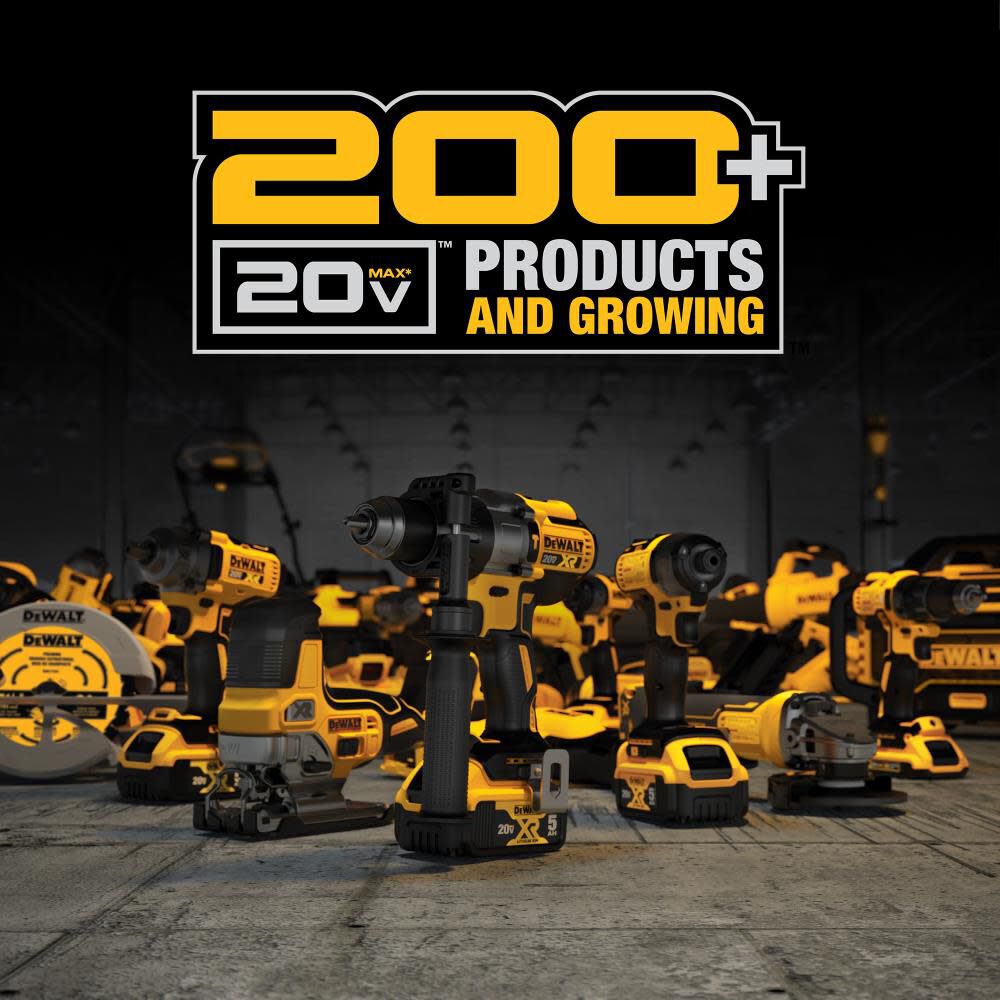 DEWALT 20V MAX XR 5.0Ah Battery 2 Pack with Charger and Bag DCB205-2CK