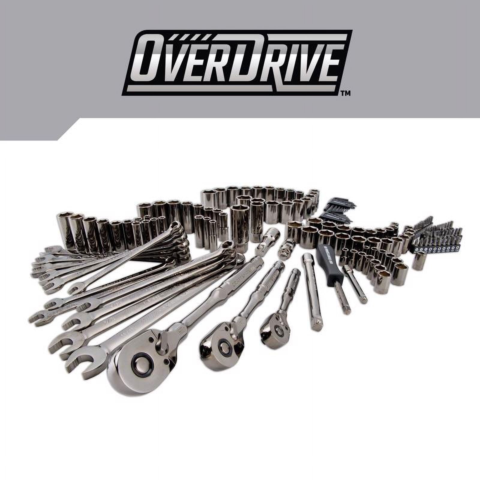 Craftsman OVERDRIVE 1/4 & 3/8 & 1/2 in. drive Metric/SAE 6 Point Mechanic's Tool Set 154 pc