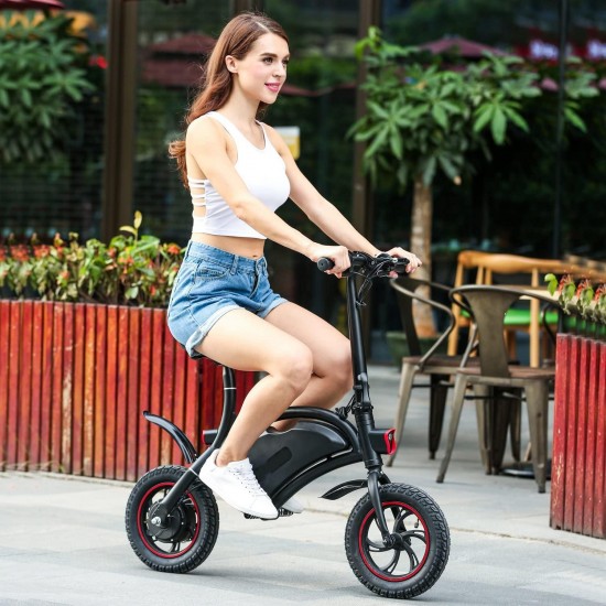 Folding Electric Bike– 350W 36V Electric Bicycle Waterproof E-Bike with 15 Mile Range, Collapsible Frame, and APP Speed Setting