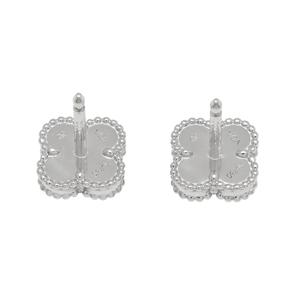 Van Cleef & Arpels Sweet Alhambra Earrings 18K White Gold VCARG12000