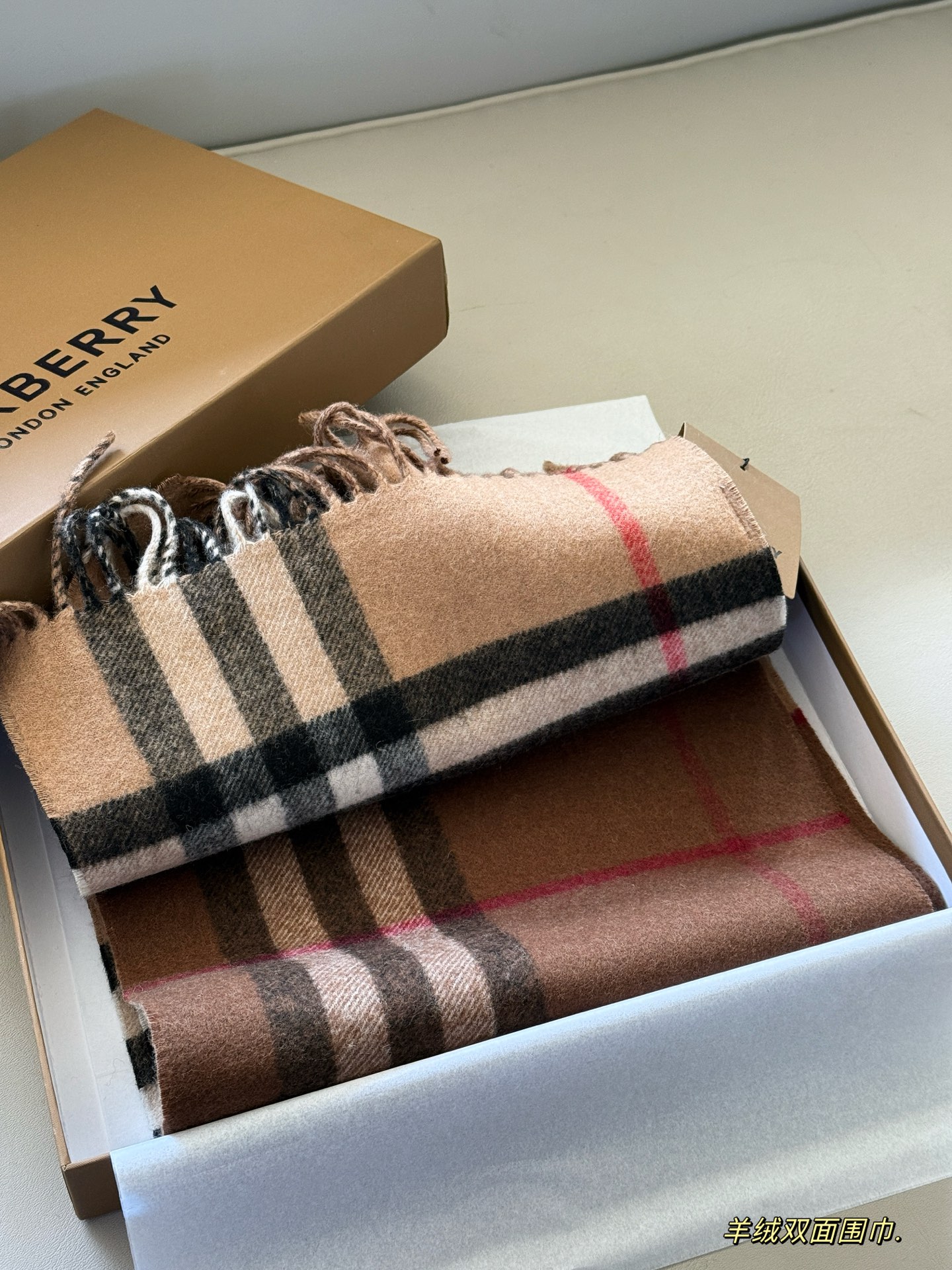 Burberry Double-Faced Cashmere Scarf - cnluxepick