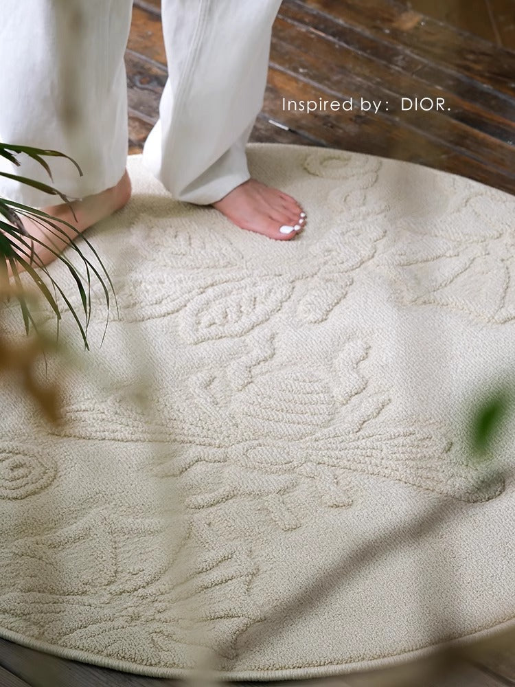 CP096 - 3D Carved Round Rug