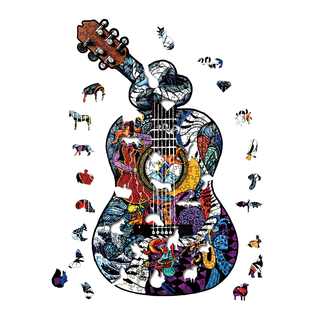 Animal Wooden Puzzle-Guitar