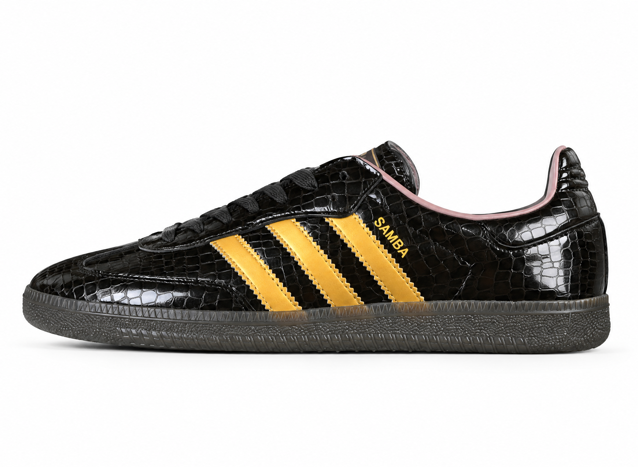 Adidas Samba Og Clover Casual Board Shoes Black/Orange KI6280