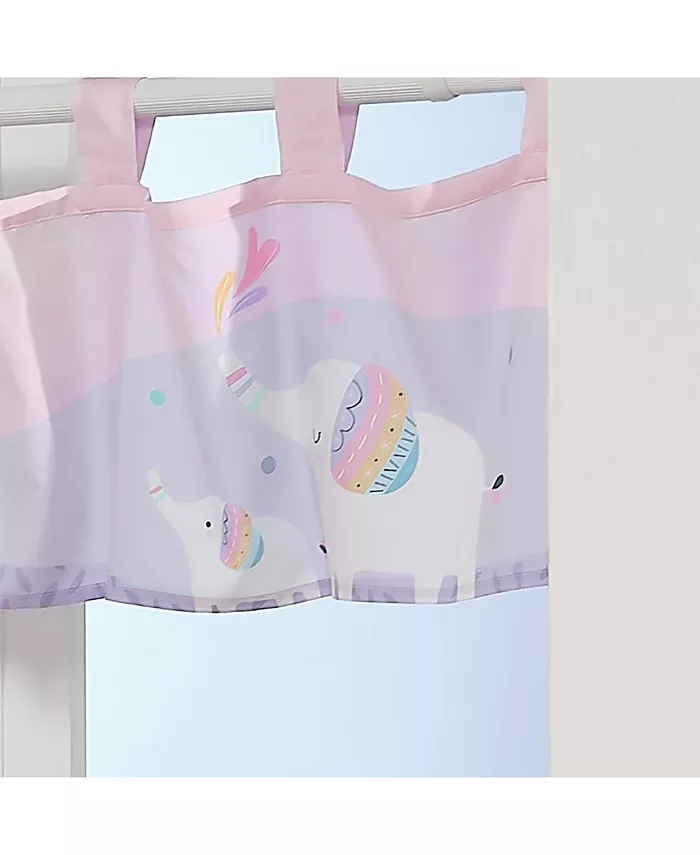 Bedtime Originals Elephant Dreams Nursery Child Light Pink Window Valance