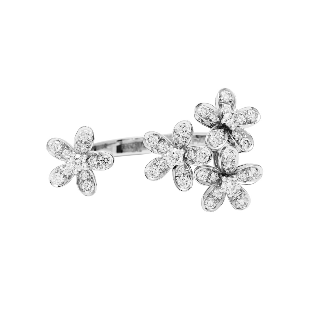 Van Cleef & Arpels Socrates Entre Les Door Ring 18K White Gold Diamond VCARB14500