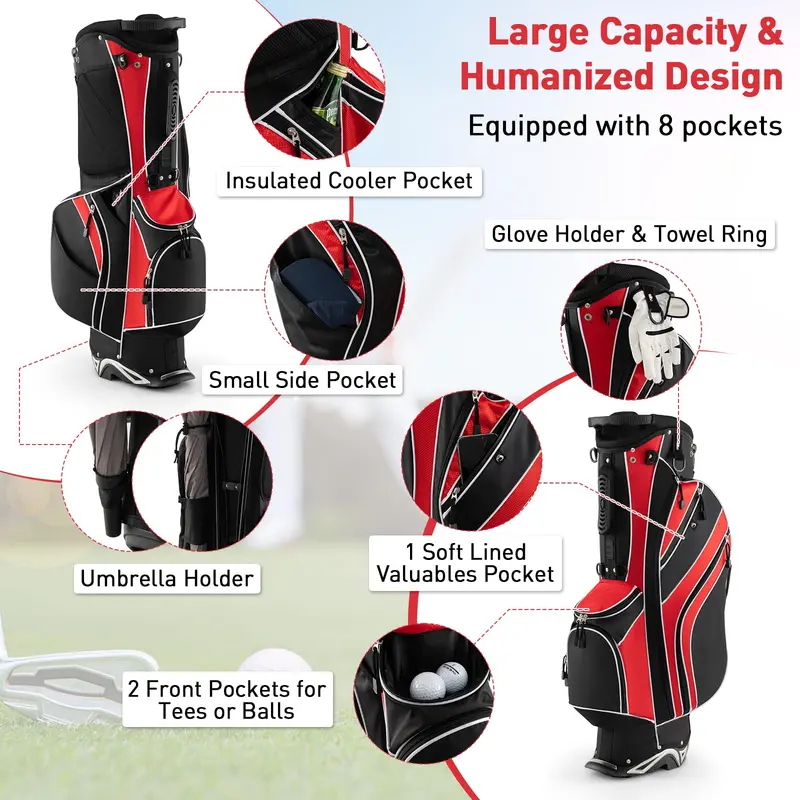 Ultra-Lightweight Golf Stand Bag – Compact Carry for Walking Rounds