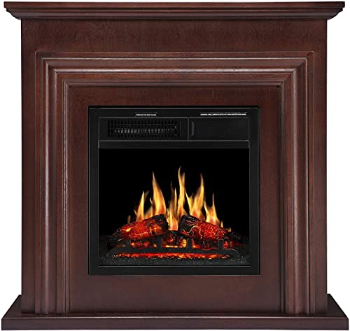 36 Inch Electric Fireplace Mantel Wooden Surround Firebox M1804