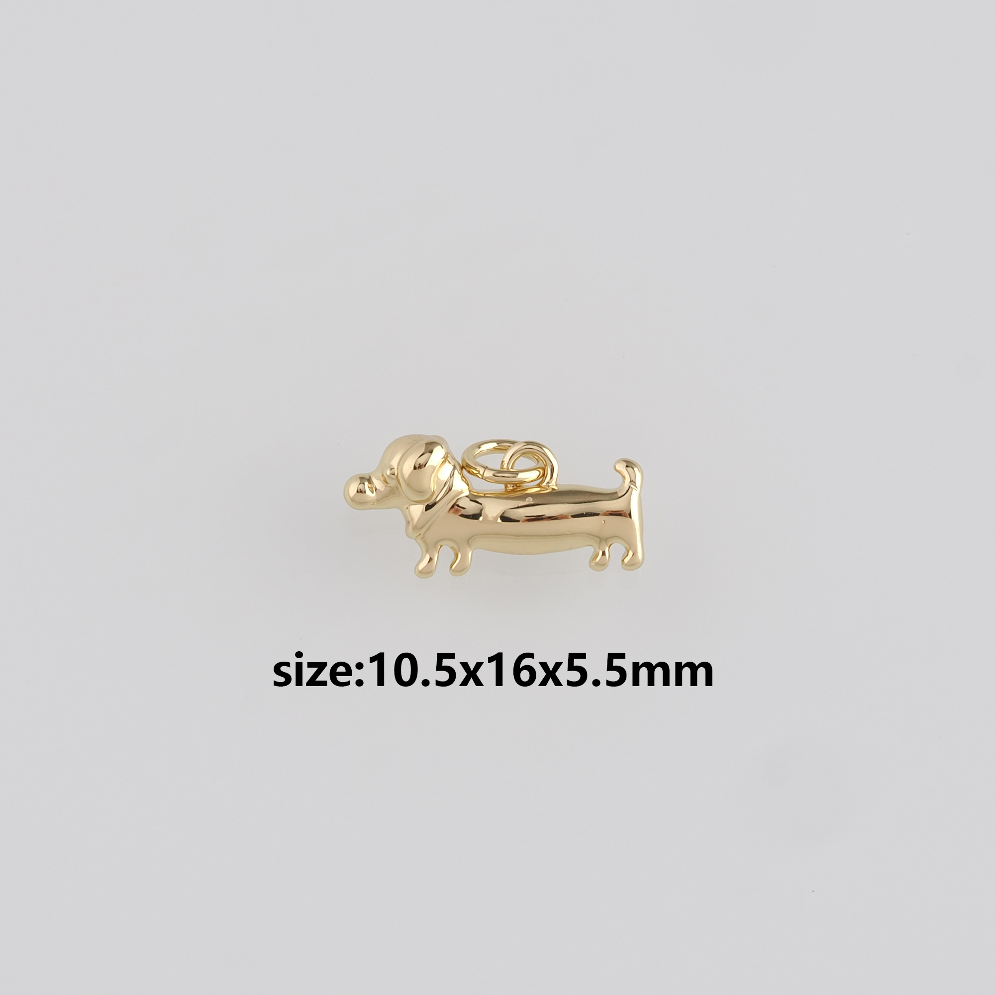 18K Gold Filled Dog Pendant,Dainty Dog Chamr Earrings Necklace for DIY Jewelry Making Supply