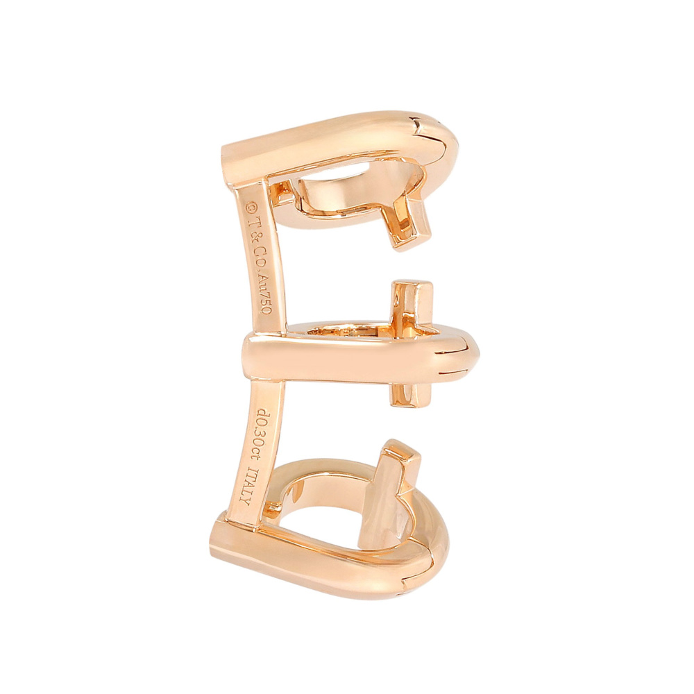 Tiffany & Co. Tiffany T One Ear Cuff Accessory 18K Rose Gold Diamond