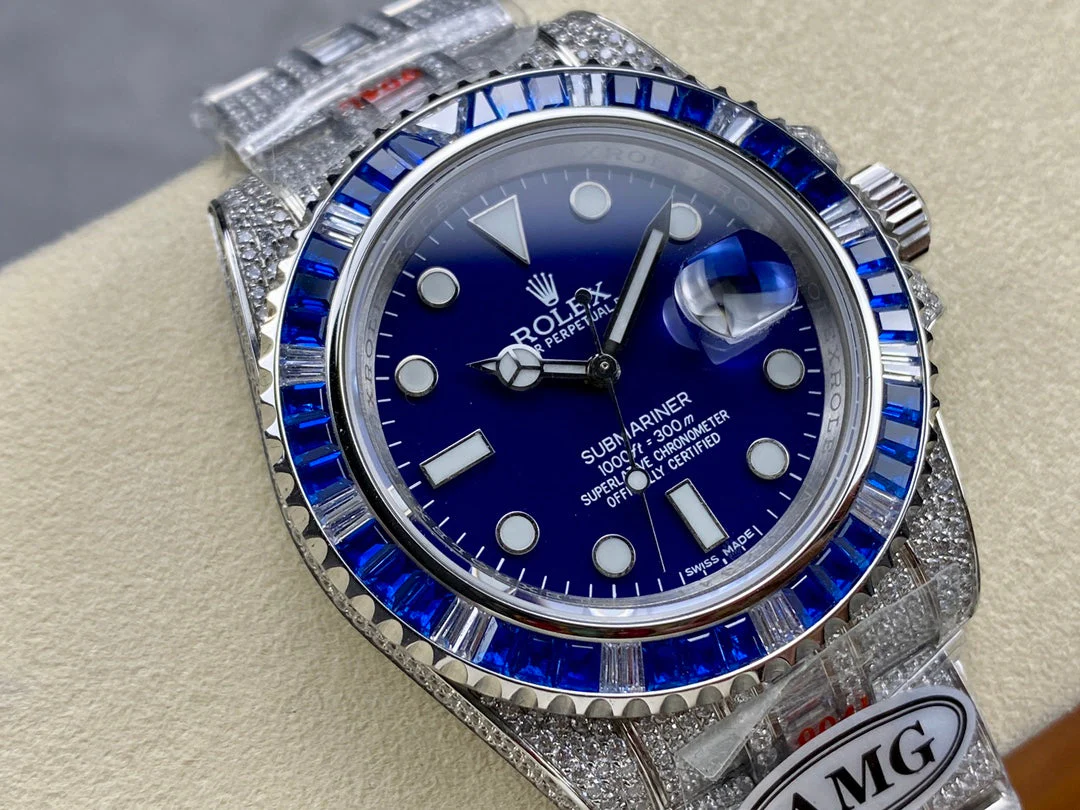 Rolex Submariner Date Blue Dial Full Diamond