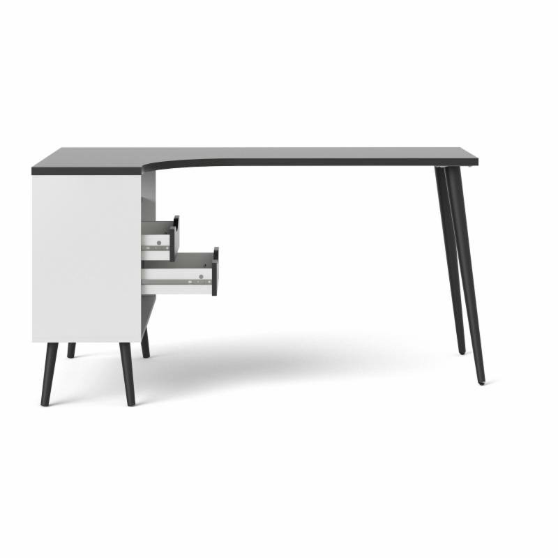 Tvilum 7545049 Diana 2-Drawer L-Shaped Desk, Beige