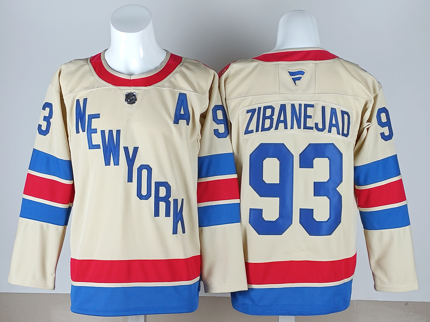 Men's New York Rangers Mika Zibanejad #93 Fanatics Beige Breakaway Player Jersey