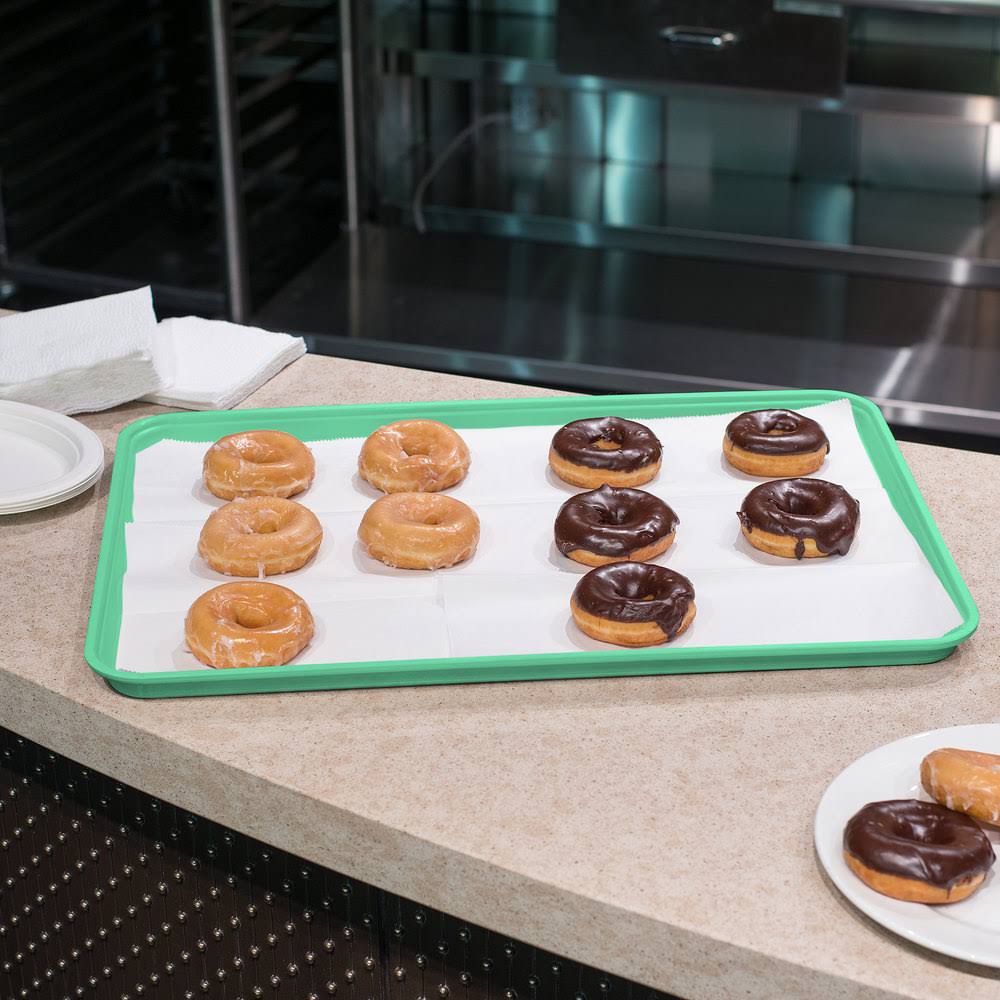 Carlisle 2618FGQ007 Customizable Tropical Green 18x22 x 26x22 Glasteel Display / Bakery Fiberglass Tray - 6/Case