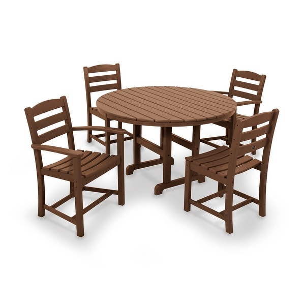 POLYWOOD La Casa Caf�� 5Piece Round Farmhouse Dining Set