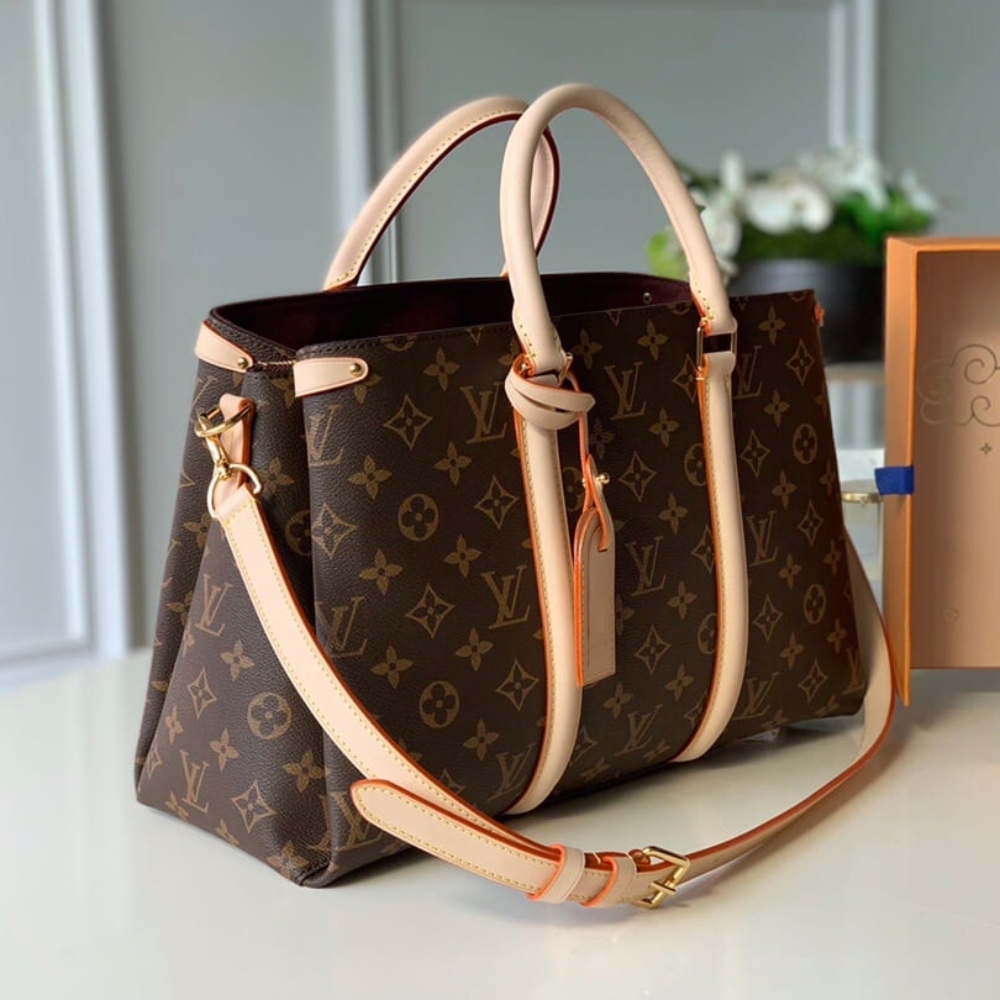 Louis Vuitton Soufflot Mm Bag Monogram Canvas Pink 36Cm M44816