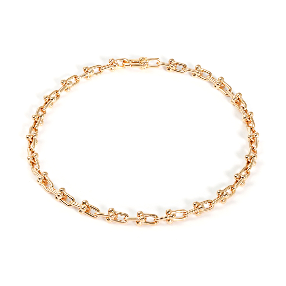 Tiffany & Co. Hardware Microlink Bracelet 18K Rose Gold 60423431