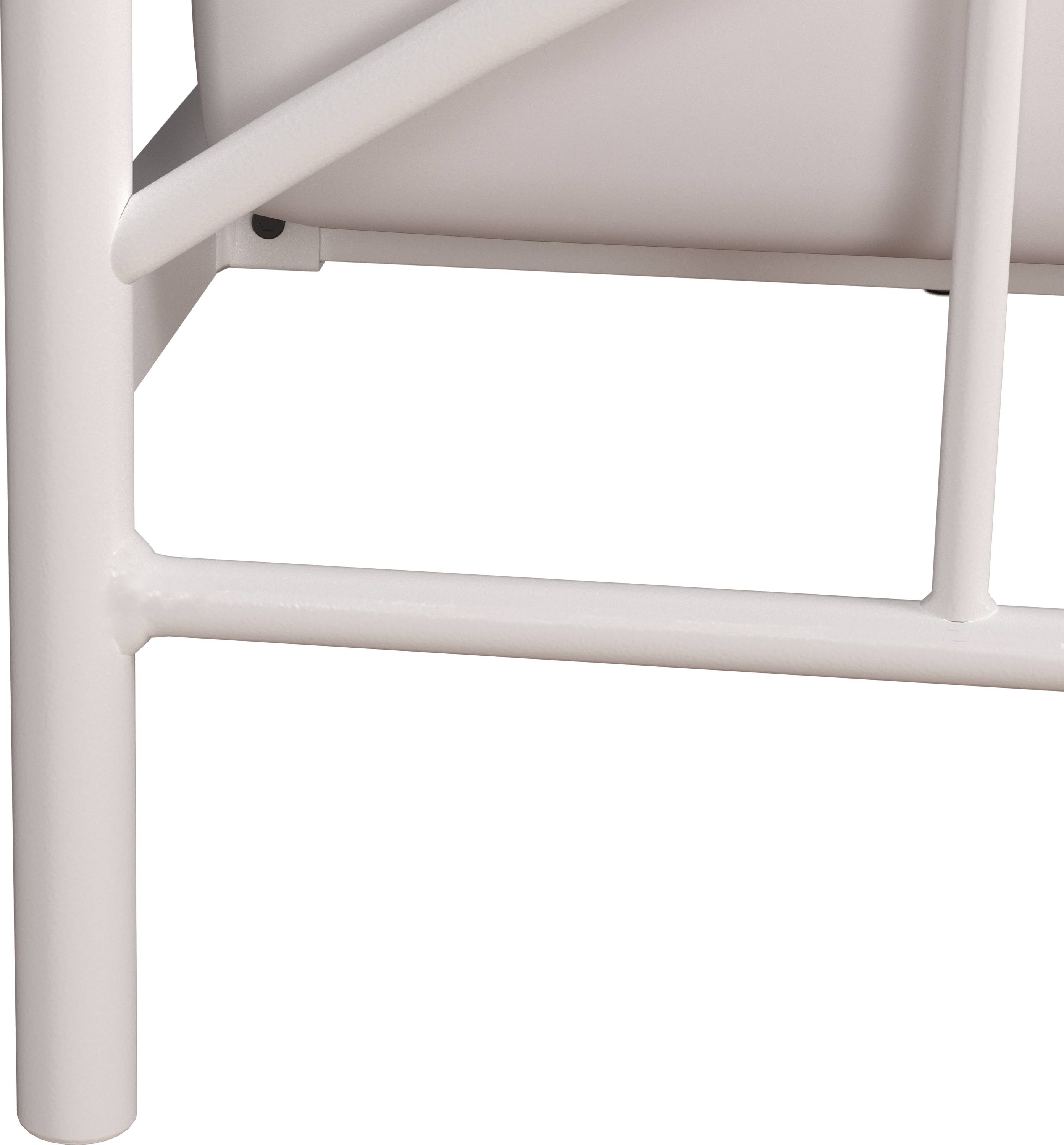 Metal Hillsdale Furniture Jolie Twin Headboard with Arched Scroll White